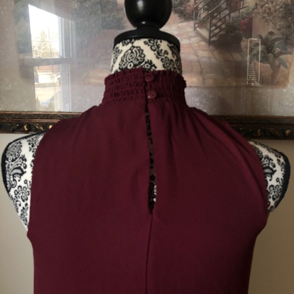 ❌SOLD❌🎀 Pink Rose Maroon Dress🎀 - Picture 5 of 7